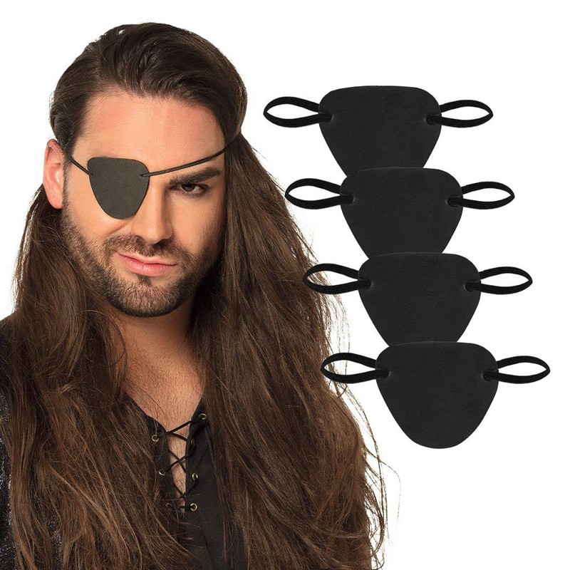 Boland 74285 Pirate Eye Patches, red, Standard Size