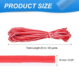 PATIKIL Reflective Piping Tape 25 Yards/25 Meters Edging Tape for Sew on High Visibility Piping Tape for Clothes and Bags Red