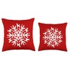 Snowflake Christmas Poodle Throw Pillow
