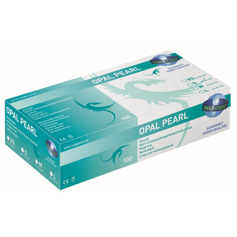 Unigloves Pearl Color Line Disposable Gloves, Nitrile, Assorted Colours Pink