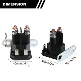 Yuiturt 12V Starter Solenoid Relay for Lawn Mowers, ATVs, Snowmobiles | Replacement for MTD 725-1426, 925-1426, 18817, 75671, 110832x, 4-Terminal Connections