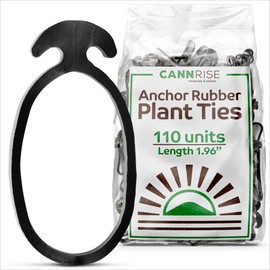 Anchor Bands for Trellising – 110-Pack 5 cm/1.96 in Rubber Vine Ties, UV-Protected Bands: Grapevines, Trees & Climbing Plants – Tool-Free Loop-and-Anchor Design for Install, Weatherproof