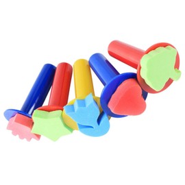 Heart Stamp 5pcs Painting Foam Painting Stamper Heart Flower Star Tree Shaped Drawing Brush Finger Paint Stamper for DIY Craft Sponge Paint for Painting