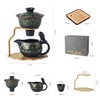 Bsigo Lazy Kungfu Ceramic Tea Set Semi Automatic Drip Rotating