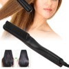 Electric Hair Straightener Comb Anti Scald Beard Straightener Brush (Black