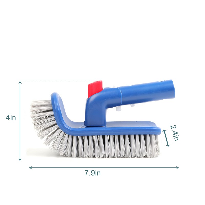 Sepetrel Pool Brush Head for Cleaning Walls,Steps & Corners,Rotatable Hand