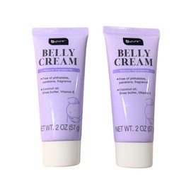 Belly Cream for Pregnant Women, Natural Ingredients, Made with Coconut Oil, Shea Butter, and Vitamin E, 2 Oz, 2 Pack