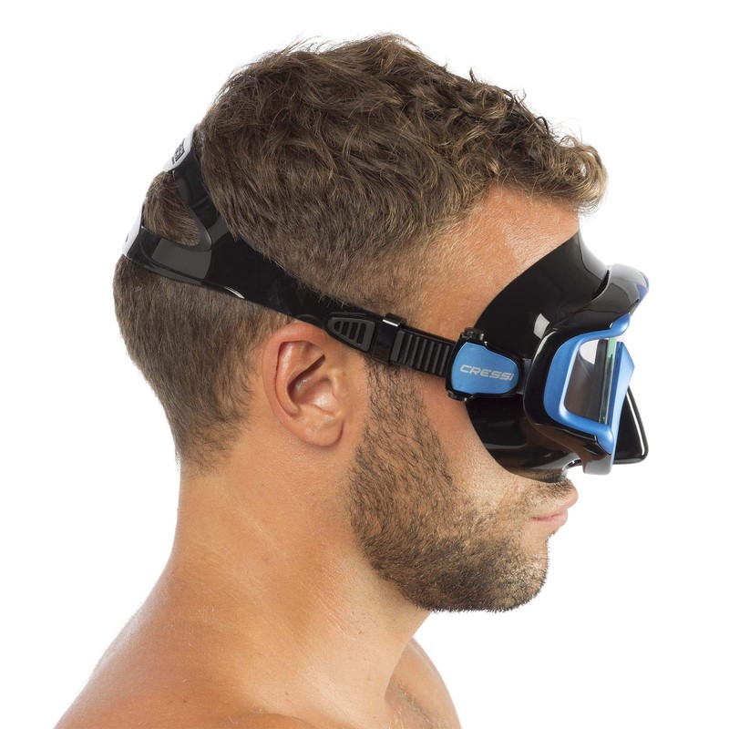 Cressi Liberty Triside SPE, Negro/Azul/Plateado