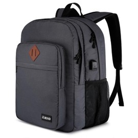 Black Backpack for School Teens Boys and Girls, Lightweight Casual Backpacks for Men and Women, Daily-use High School Bookbag, Travel Laptop Backpack with USB Charging Port Fits 15.6 Inch Notebook