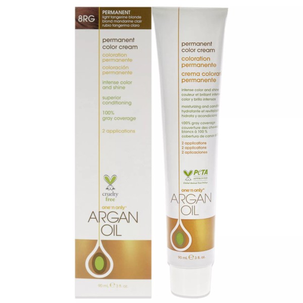 One n Only Argan Oil Permanent Color Cream - 8RG