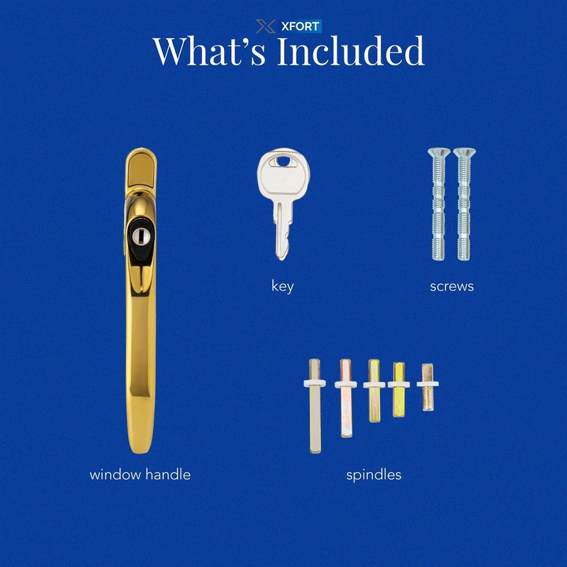 XFORT Key Locking Inline Window Handle Installation Kit in Polished