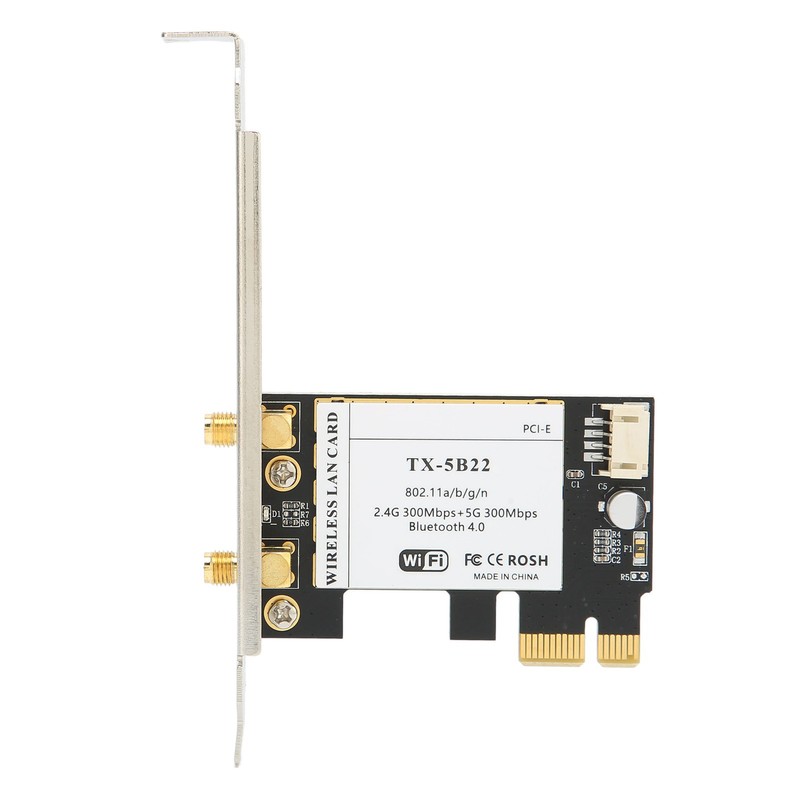 Wireless Internet Card 2.4Ghz 5Ghz 300Mbps High Transmission Rate Black
