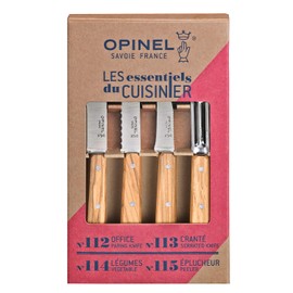 Opinel Essentials Kitchen Knife Box Set - Olive Wood