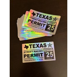 Houston Graphix BOGO CALIFORNIA Street Racing Permit Car Truck Window Sticker Stickers Decals
