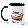 GRAZDesign Tasse maritim Boot mit Namen personalisiert - Keramiktasse für