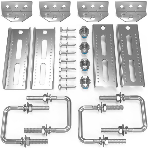 4 PCS 8" Galvanized Swivel Top Bunk Bracket Kit with