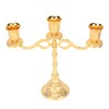 3 Arms Alloy Candelabra Vintage Style Elegant Candlestick Holder for