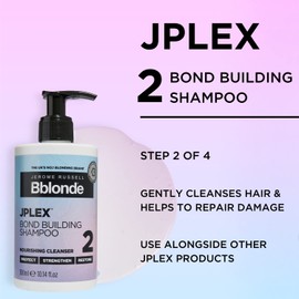 Jerome Russell Bblonde JPLEX 2 Bond Building Shampoo - Nourishing Cleanser Hair Treatment to Protect, Strengthen & Restore Damaged Hair, 300ml