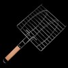 Fish Grilling Basket,Meat Burger Long Handle Mesh Basket Folding Stand,Folding