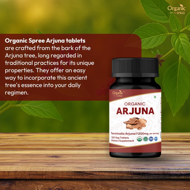 ORGANIC SPREE ARJUNA 120 Tablets | Terminalia Arjuna (Arjuna) |