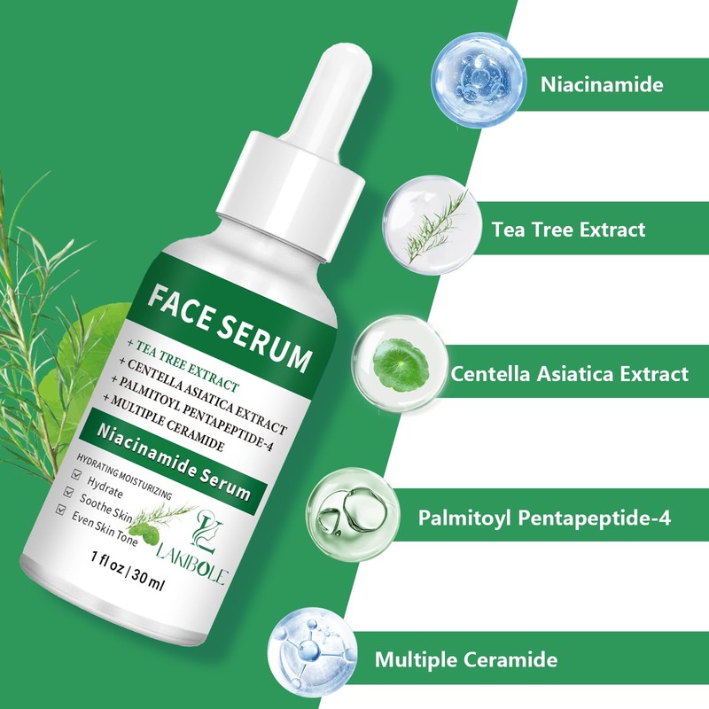 3 Pack 5% Niacinamide Serum with 4% Tea Tree Extracts