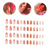 FOMIYES 48pcs Fruit and Vegetable False Nails Fluffy Keychain Lids