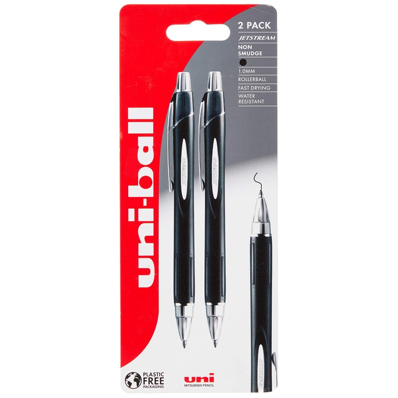uni-ball Jetstream RT SXN-210 Black Plastic Free Packaging (Pack of