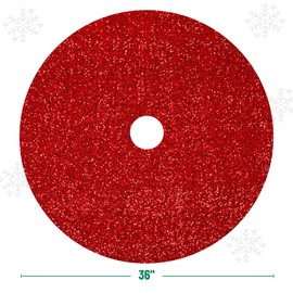 Mr. Pen- Christmas Tree Skirt, 36 inch, Red Sequin Tree Skirt, Christmas Skirt Tree, Xmas Tree Skirt for Christmas Tree, Christmas Skirts for Xmas Trees, Red Christmas Tree Skirt 36 inch