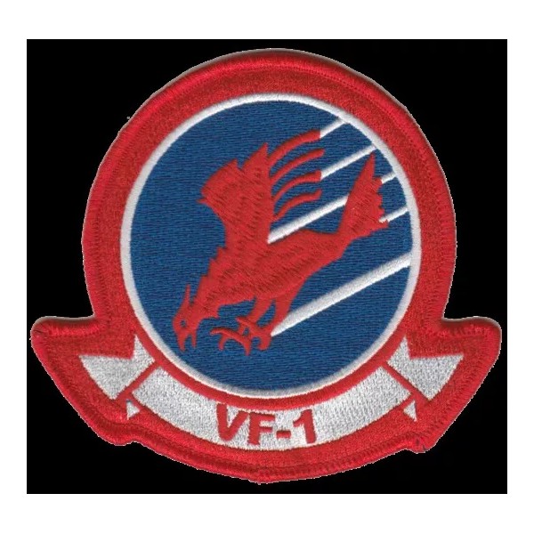 4" NAVY VF-1 TOP GUN FIXED WING SQUADRON RED WHITE