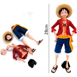 LGQHCE Onepiiece Figures,Luuffy Anime Action Figure PVC Figures Collectible Model Ornaments Animations Character Statue Collectible,Children Gift for Car Bedroom Bedside Table (28cm)