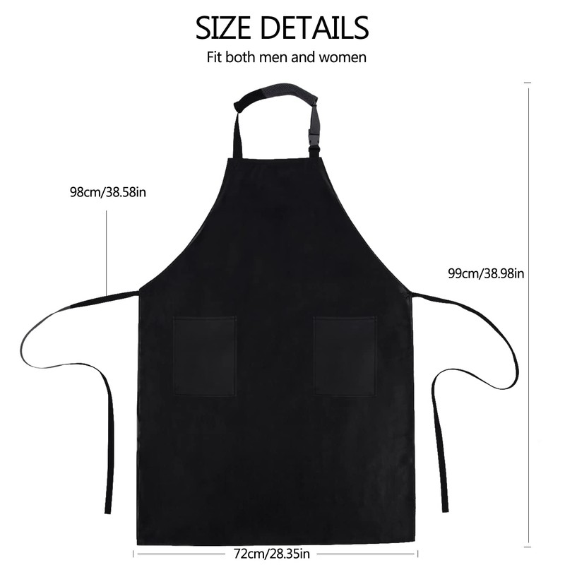 Homsolver 2 Pack Waterproof Rubber Vinyl Apron Chemical Resistant Work