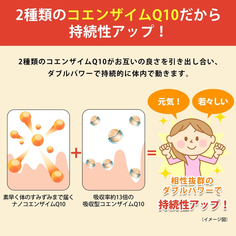 【公式】わかさ生活 コエンザイムQ10 サプリ 【吸収率13倍の吸収型コエンザイム配合】 31粒入り 1ヵ月分