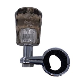 Steering Wheel Spinner, Crystal, Diamond Cut, Foam, Universal Parts, Truck, Mini Car, HiAce, Steering Wheel Cover, Handle Knob, Easy Installation, Custom Dress Up, 3 Types, Total of 3 Types, Clear,