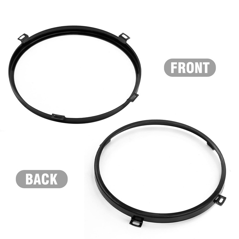 Hoypeyfiy 7 Inch Round Headlight Mounting Retaining Bracket Ring Set