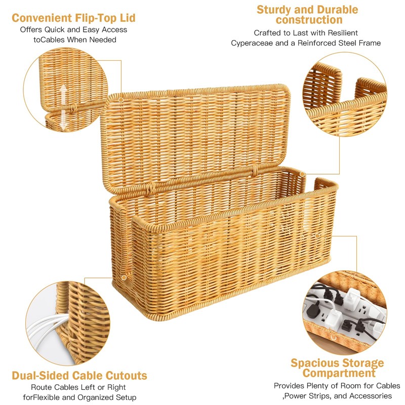 Cable Box, Cable Management Box, Cable Organiser Box, Nordic Pastoral