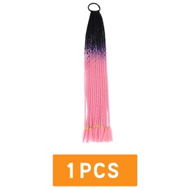 Traziewell Hair Pieces for Women Braiding Hair Pink Braided Hair Extension Synthetic Pre Stretched Hair Accessories for Braids 2708