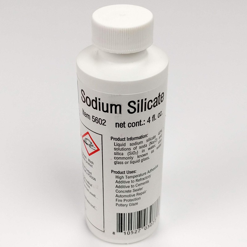 High Temperature Adhesive, 2000F Rated, Sodium Silicate, Water Glass, 40%