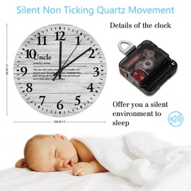 Wooden Clocks Definition Noun Uncle Cool Room Decor Battery Operated Arabic Numeral Noun Dictionary Definition Round Clock for Farmhouse Home Decoration 15 Inch