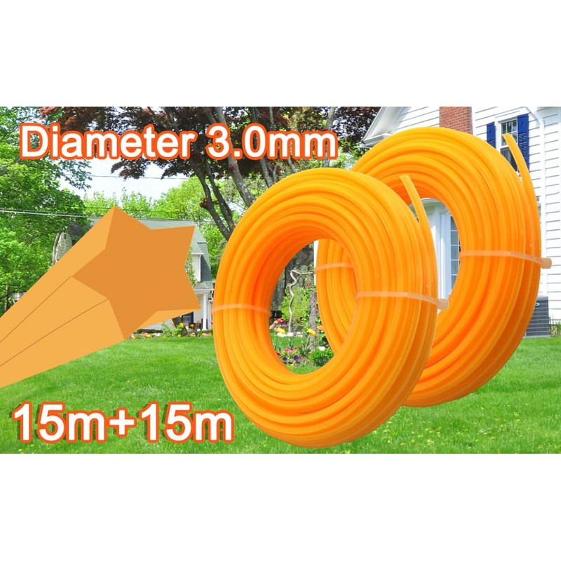Zeqeey Star Shape Replacement Trimmer Line Nylon Cord for Grass