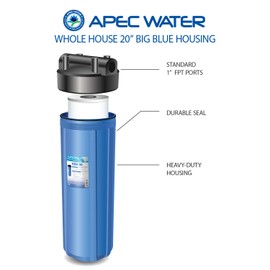 APEC Water Systems HBB-20 20 inch Big Blue Whole Water Filter Housing 1 inch Inlet/Outlet
