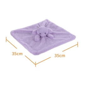 Apricot Lamb Dragon Soft Loveys for Babies, Security Blanket for Baby Boy and Girl, 13.8 Inches for Infant and Toddlers Purple
