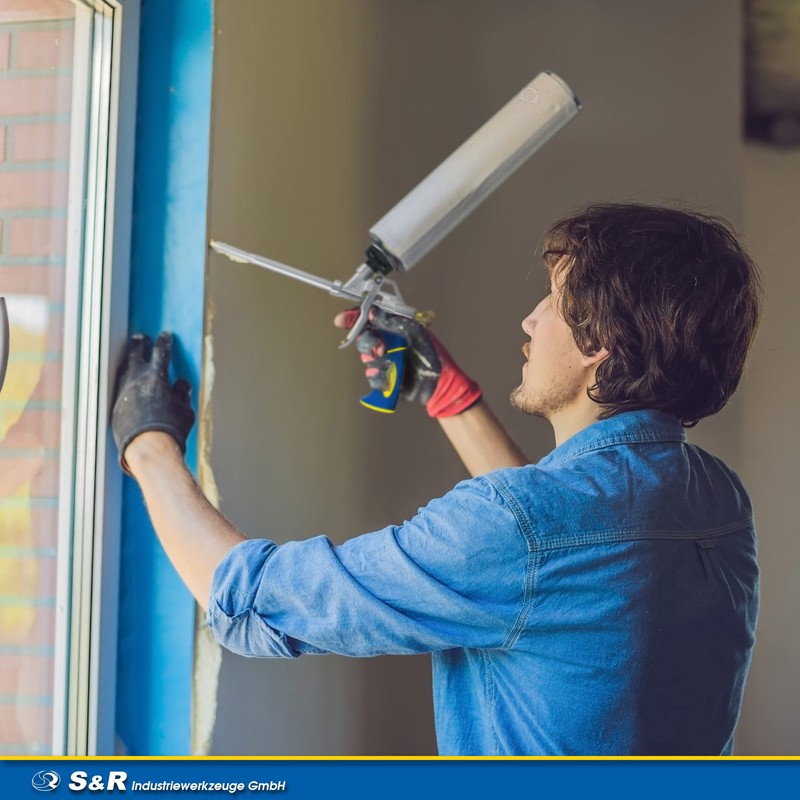 S&R Foam Gun, Dosing Gun for Construction Foam Cans, Ergonomic