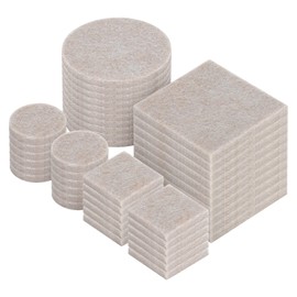 64PCS Felt Furniture Pads 5mm Thicken Furniture Floor Protectors Felt Pads for Furniture (50mm+25mm) Anti Scratch Floor Protectors for Chair Leg Furniture Feet Wood Floor Protectors