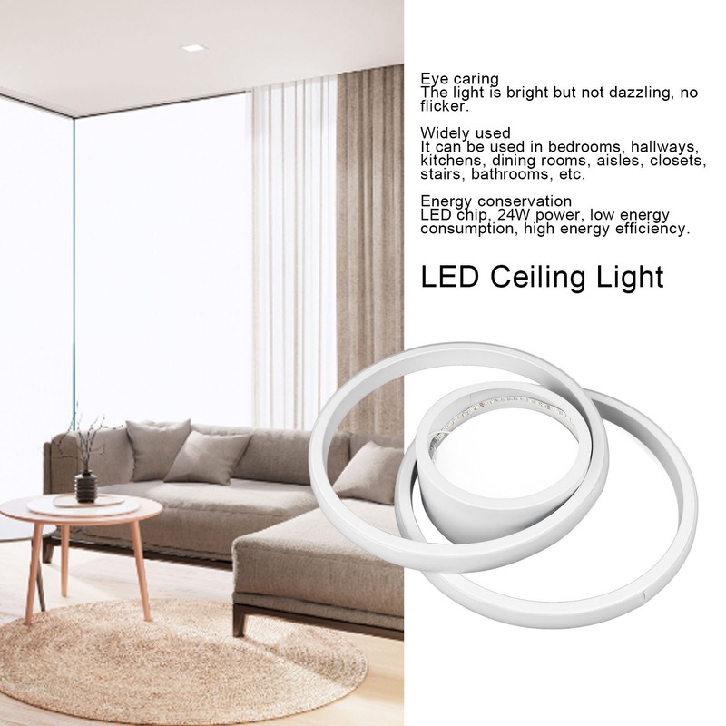 LED Ceiling Light Modern Decorative Flush Mount Ceiling Lamp 24W