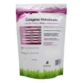 Colágeno Hidrolizado Puro con Biotina y Ácido Hialurónico 300 g – Belleza y Salud desde Dentro