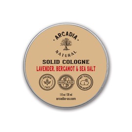 Lavender, Bergamot and Sea salt (Solid Cologne) - Handcrafted with natural oils and butters, Vegan and alcohol-Free cologne