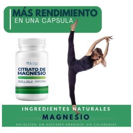 Citrato Magnesio 500mg - 3 Frascos - 100 Cápsulas