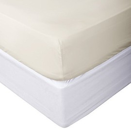 Prince Bedding 1000 Thread Count Fits Mattress Upto 8 Inch Deep Pocket 1 Piece (Bottom Sheet Only) Fitted Sheet Soft Collection (Ivory , Queen)