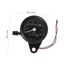 BUGUUYO Motorcycle Speedometer Odometer Dual Display Gauge for Compatibility Accurate Speed Tracking Classic Black Design for DIY Enthusiasts and All Motorcycle Models