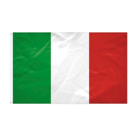 Italian Flag - 90 x 150 cm - Reinforced Fabric - Durable Stitching - Bright Colours - Outdoor Indoor Flag - Integrated Eyelets - National Flag